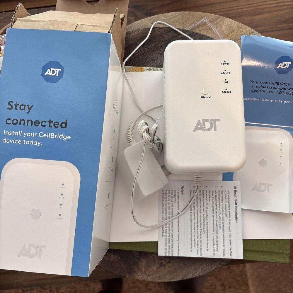 ADT CellBridge Alarm System Upgrade Unit, 3G to 4G, 24-hr Backup, New Open